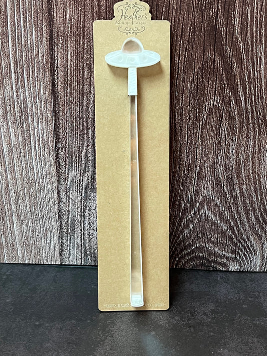 FLYING SAUCER LONG DRINK STIRRER/SWIZZLE STICKS (COW)