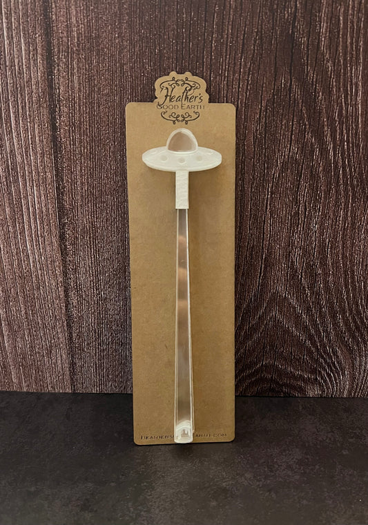 FLYING SAUCER SHORT DRINK STIRRER/SWIZZLE STICKS (COW)